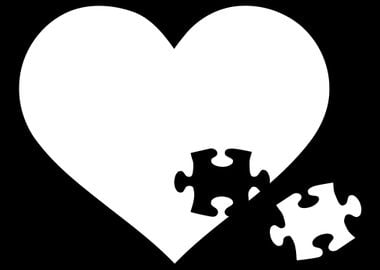 Jigsaw puzzle heart