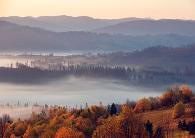 Autumn mountains, Poland