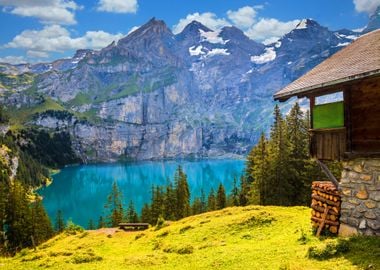 Mountains at Lake Nature