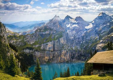 Mountains at Lake Nature