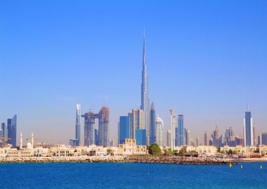 Dubai City Skyline Beach