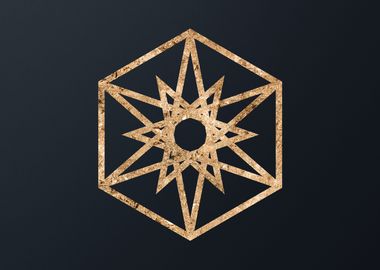 Gold Geometric Glyph Runes