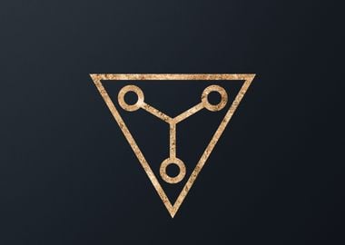 Gold Geometric Glyph Rune