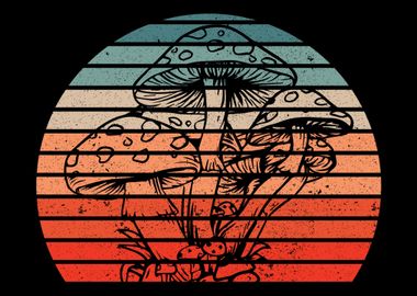 Retro Mushroom Fungi