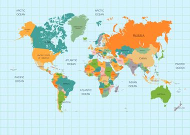 The World Map political