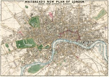 London vintage map