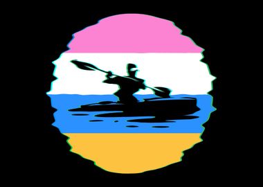 Kayak Canoeing Retro