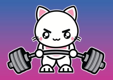 Gym Cat Cartoon