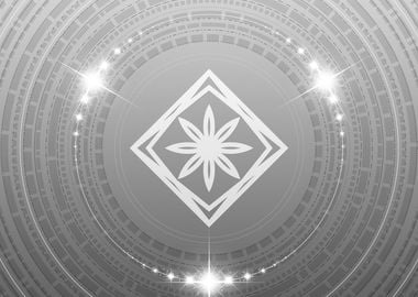 Gray Sacred Geometry Glyph