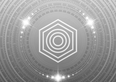 Gray Sacred Geometry Glyph