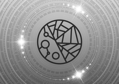 Grey Sacred Geometry Glyph