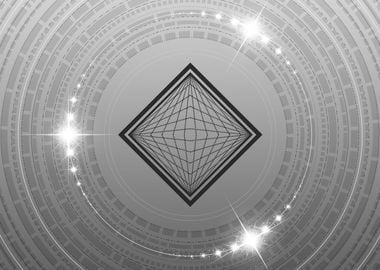 Grey Sacred Geometry Glyph