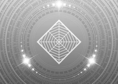 Gray Sacred Geometry Glyph