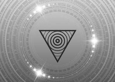 Grey Sacred Geometry Glyph