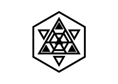 Black Sacred Geometry Rune