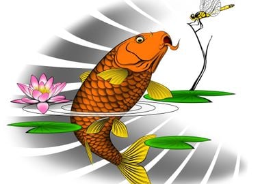 Carp and the Dragonfly 