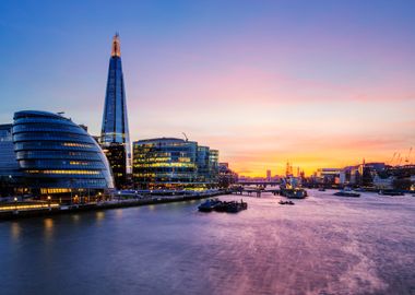 London UK City Sunset