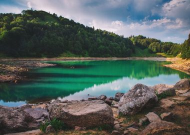 Mountains at Lake Nature