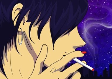 Smoking Anime Girl Japan