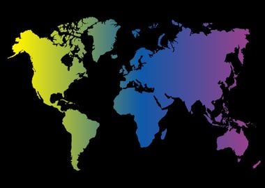 The World Map Multicolor