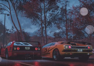 NFS Hot F40 and Diablo SV