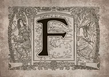 Vintage Alphabet F