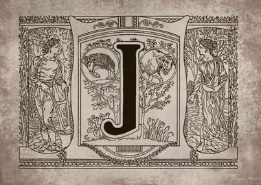 Vintage Alphabet J