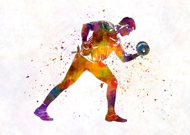 Fitness in watercolor