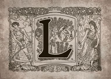 Vintage Alphabet L