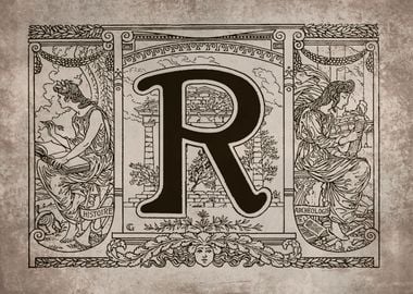 Vintage Alphabet R