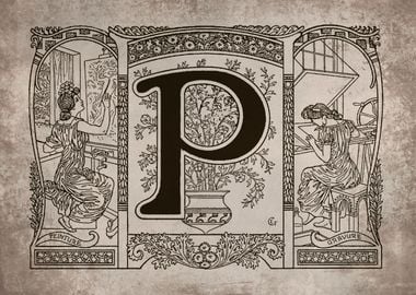 Vintage Alphabet P