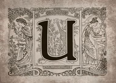 Vintage Alphabet U