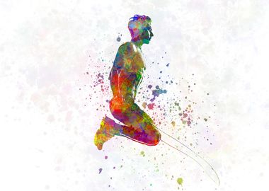 Fitness in watercolor