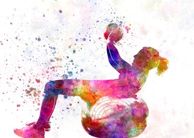 Fitness in watercolor