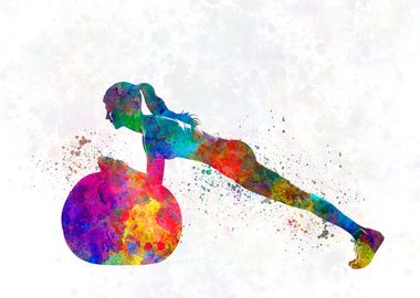 Fitness in watercolor