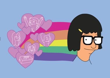 Tina Hearts And Rainbow