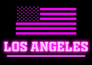 LOS ANGELES USA PINK NEON