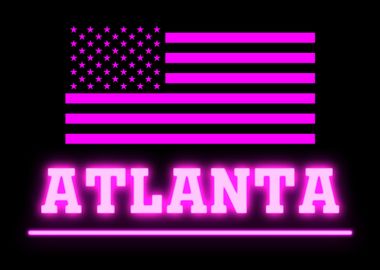 ATLANTA USA PINK NEON