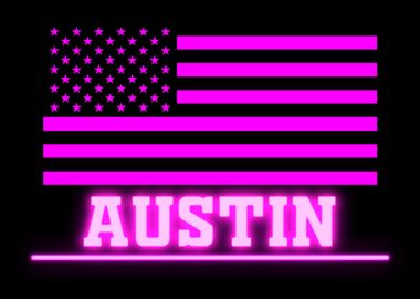 AUSTIN USA PINK NEON