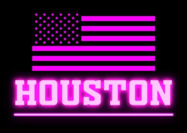 HOUSTON USA PINK NEON