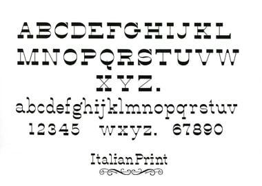 ITALIAN FONT WHITE