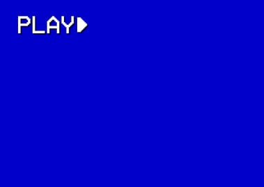 VCR blue screen play symbo