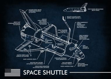 SPACE SHUTTLE DARK METAL