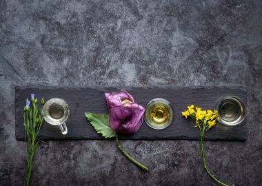 Linen poppies and rapeseed