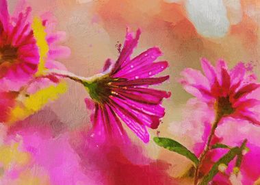 Pink Floral Painting