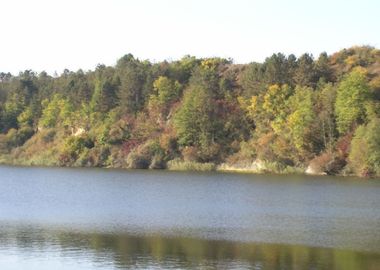 Autumn day by the lake