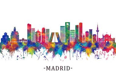 Madrid Spain Skyline