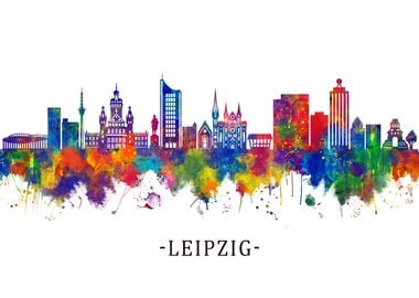 Leipzig Germany Skyline