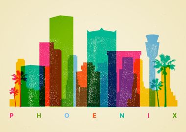 Colorful Phoenix Skyline