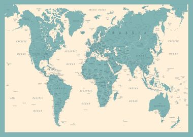 World Map Vintage